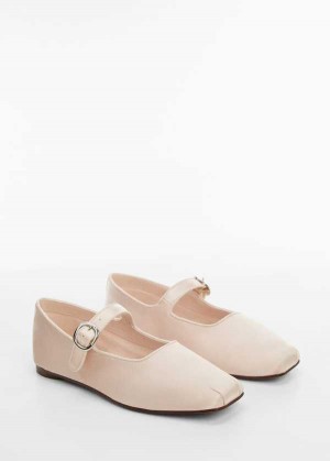 Mango Satin Ballerinas With Přezkou | MNG-23373