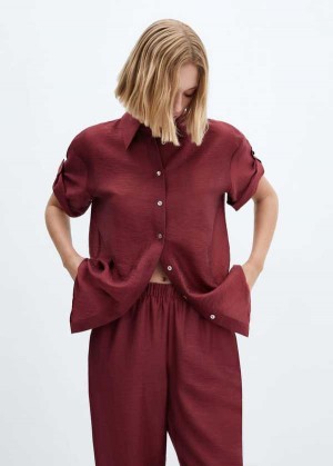 Mango Satin Buttoned Shirt | MNG-25199