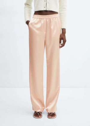 Mango Satin Pants With Elastic Pasem | MNG-24303