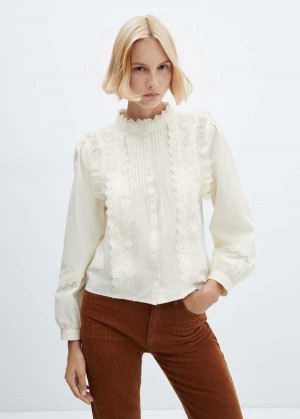 Mango Satin Plisovaný Blouse | MNG-25414