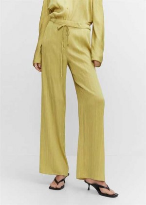 Mango Satin Plisovaný Pants | MNG-24457