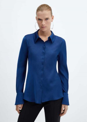 Mango Satin Textured Shirt | MNG-25230