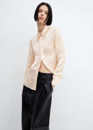 Mango Satin Textured Shirt | MNG-25389