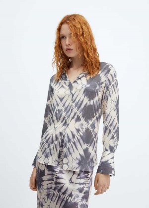 Mango Satin Tie-dye Shirt | MNG-25221