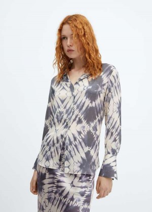 Mango Satin Tie-dye Shirt | MNG-25222