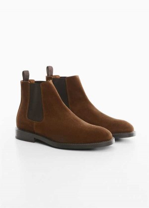 Mango Semišové Chelsea Ankle Boots | MNG-21318