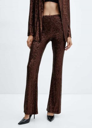 Mango Sequin Flared Trousers | MNG-24401