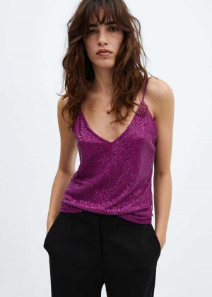 Mango Sequined Páskové Top | MNG-24712