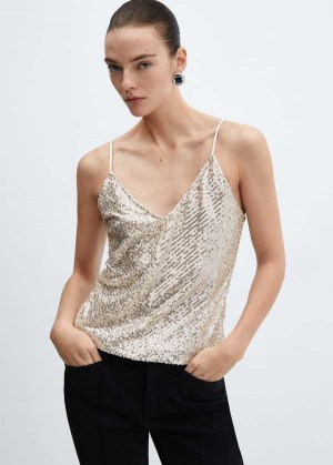 Mango Sequined Páskové Top | MNG-24833