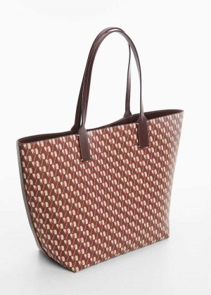 Mango Shopper Bag With Printed Logo | MNG-23169