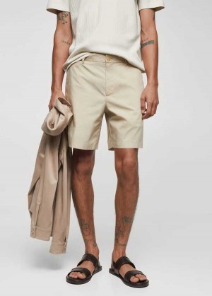 Mango Slim Fit Bavlněné Bermuda Shorts | MNG-22489