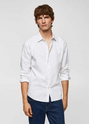 Mango Slim Fit Oxford Bavlněné Shirt | MNG-21960