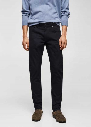 Mango Slim Fit Serge Bavlněné Trousers | MNG-22310