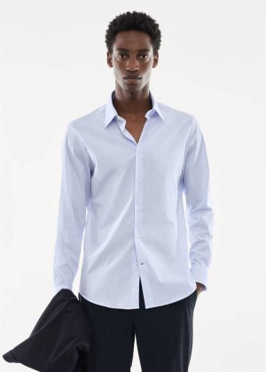 Mango Slim Fit Stretch Bavlněné Suit Shirt | MNG-21975