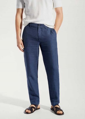 Mango Slim-fit 100% Linen Pants | MNG-22279