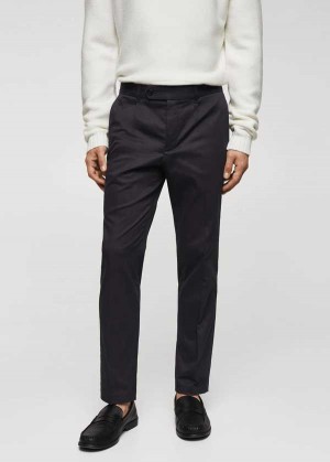 Mango Slim-fit Bavlněné Plisovaný Pants | MNG-22527