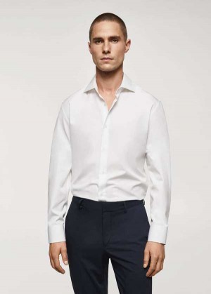 Mango Slim-fit Bavlněné Poplin Suit Shirt | MNG-22142