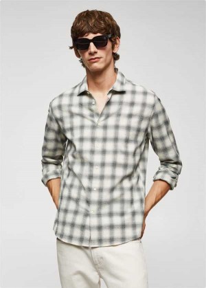 Mango Slim-fit Bavlněné Seersucker Shirt | MNG-22004