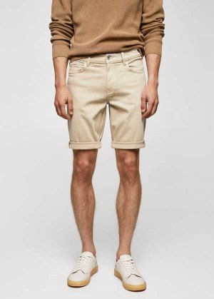 Mango Slim-fit Denim Bermuda Shorts | MNG-22456