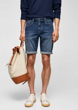 Mango Slim-fit Denim Bermuda Shorts | MNG-22455