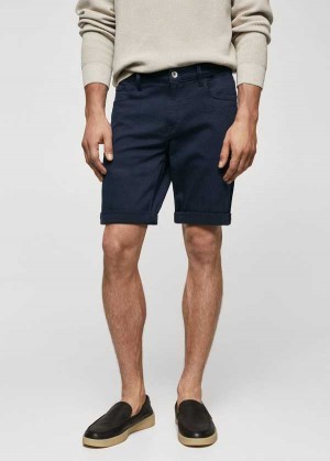 Mango Slim-fit Denim Bermuda Shorts | MNG-22429