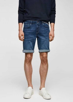 Mango Slim-fit Denim Bermuda Shorts | MNG-21944