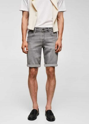 Mango Slim-fit Denim Bermuda Shorts | MNG-21904