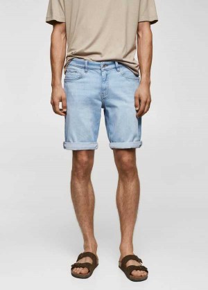 Mango Slim-fit Denim Bermuda Shorts | MNG-21902