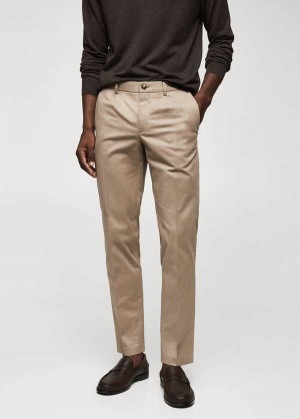 Mango Slim-fit Plisovaný Bavlněné Chinos | MNG-22285