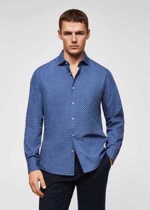 Mango Slim-fit Printed Bavlněné Shirt | MNG-22161