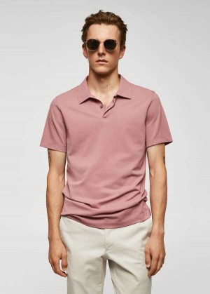 Mango Slim-fit Textured Bavlněné Polo Shirt | MNG-21509