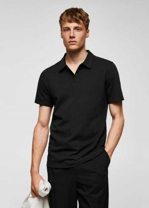 Mango Slim-fit Textured Bavlněné Polo Shirt | MNG-21508