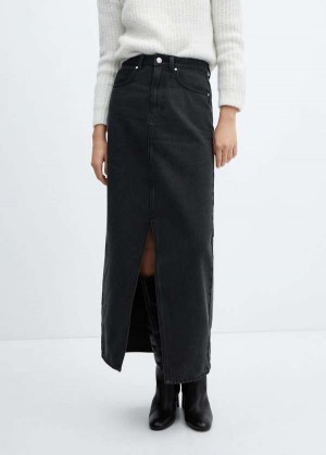 Mango Slit Denim Skirt | MNG-24231