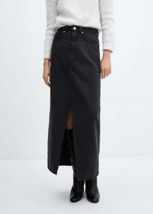 Mango Slit Denim Skirt | MNG-24255