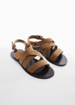 Mango Split Semišové Sandal With Straps | MNG-21310