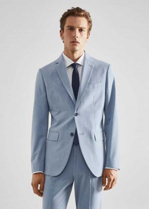 Mango Stretch Fabric Slim-fit Suit Blazer | MNG-21370