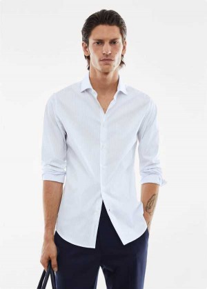 Mango Stretch Micro-structure Suit Shirt | MNG-22150