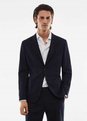 Mango Stretch Virgin Vlna Suit Jacket | MNG-21406