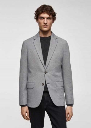 Mango Structured Slim Fit Bavlněné Blazer | MNG-21447