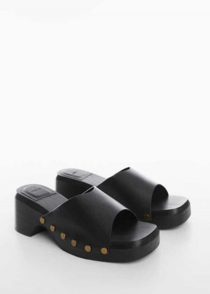 Mango Studded Læder Clog | MNG-23465