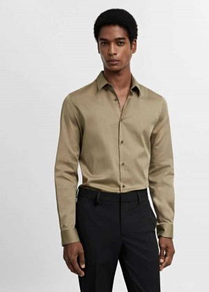 Mango Super Slim-fit Poplin Suit Shirt | MNG-22268