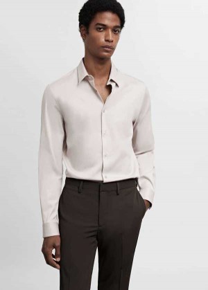 Mango Super Slim-fit Poplin Suit Shirt | MNG-22266