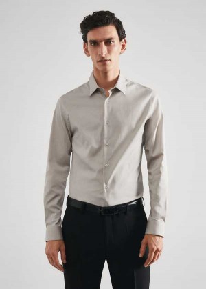 Mango Super Slim-fit Poplin Suit Shirt | MNG-22143