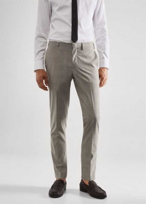 Mango Super Slim-fit Printed Suit Pants | MNG-22403