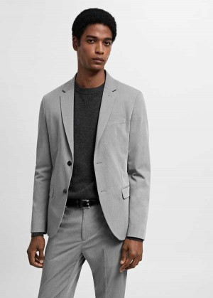 Mango Super Slim-fit Suit Blazer In Stretch Fabric | MNG-21467