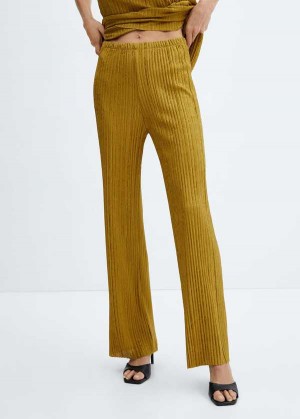 Mango Texture High-waist Pants | MNG-24428