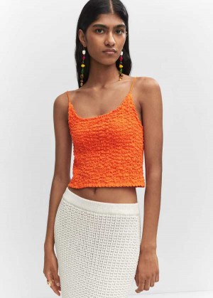 Mango Textured Crop Top | MNG-24800