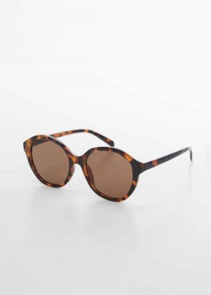 Mango Tortoiseshell Rounded Sunglasses | MNG-22709