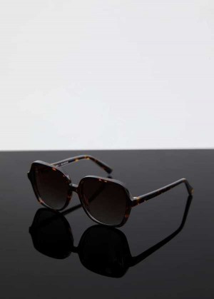 Mango Tortoiseshell Square Sunglasses | MNG-22748