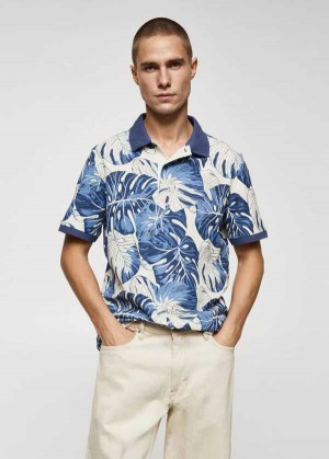 Mango Tropical Print Bavlněné Polo Shirt | MNG-21704